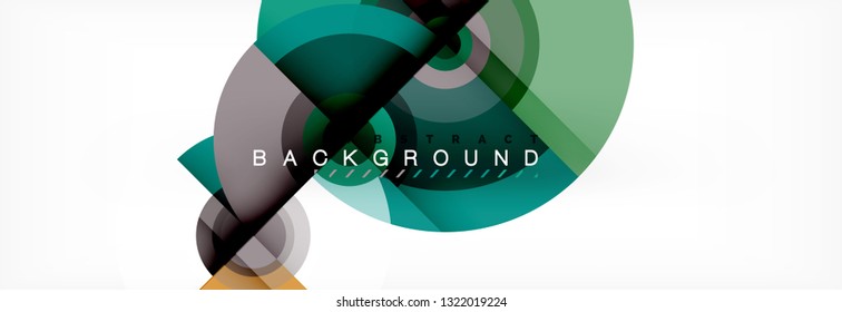 Vector circle composition, geometric minimal design illustration. Abstract background