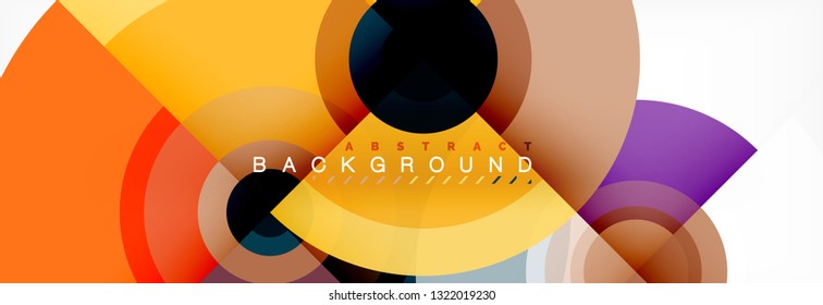 Vector circle composition, geometric minimal design illustration. Abstract background