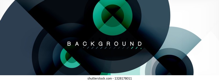Vector circle composition, geometric minimal design illustration. Abstract background