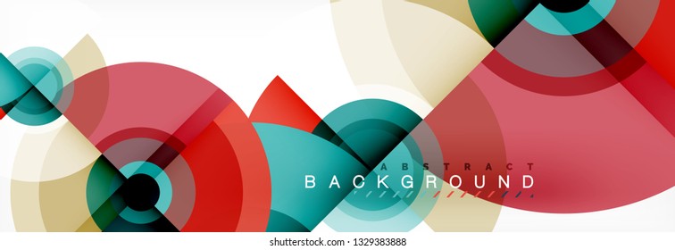 Vector circle composition, geometric minimal design illustration. Abstract background