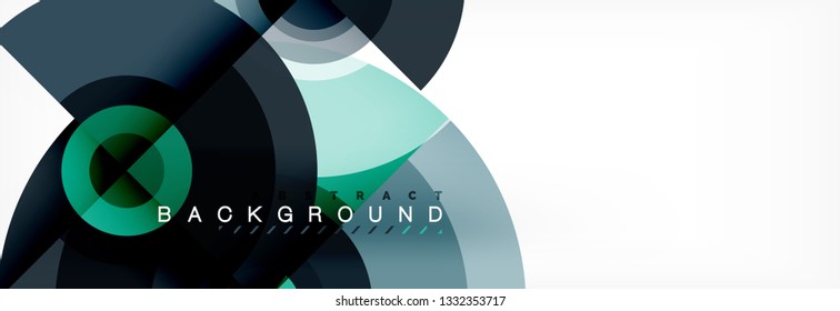 Vector circle composition, geometric minimal design illustration. Abstract background
