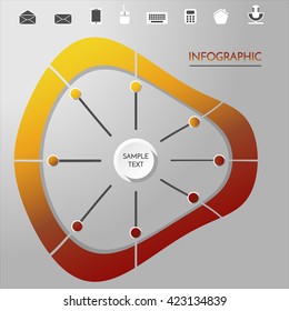 Vector circle concept with icons . Infographic concept.