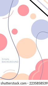 Vector of circle creative backgrounds in simple trendy style for sociel media