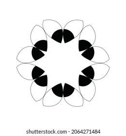 
Vector Circle design of black and white