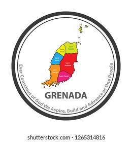 Vector circle design the Government of Grenada in Eps.10
