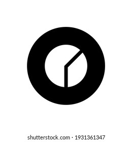 vector circle diagram icon with black color