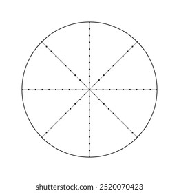 Vector circle diagram of lifestyle balance with eight segments. Round diagram for daily planner, journal, notebook