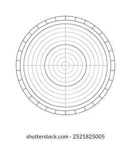 Vector circle diagram of lifestyle balance with four segments. Round diagram for daily planner, journal, notebook