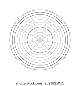 Vector circle diagram of lifestyle balance with nine segments. Round diagram for daily planner, journal, notebook