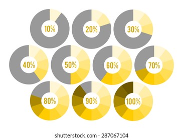 Vector circle diagrams with percentage