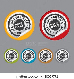 Vector : Circle Display Only Not For Sale - Product Label, Campaign Promotion Infographics Flat Icon, Peeling Sticker, Sign