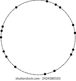 Vector circle with dots - Abstract - Trajectory, Trajectory Circuit - Design Element