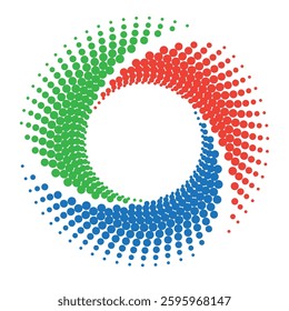 Vector Circle Dotted Colorful Icon Isolated on White Background. Circle Logo design.