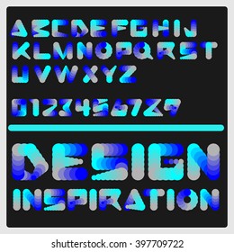 Vector Circle Dotted font. 