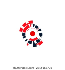 Vector circle elegant abstract icon logo symbol