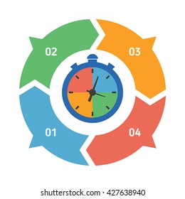 Vector circle element for infographic. Template for graph, presentation and round chart. Abstract background.