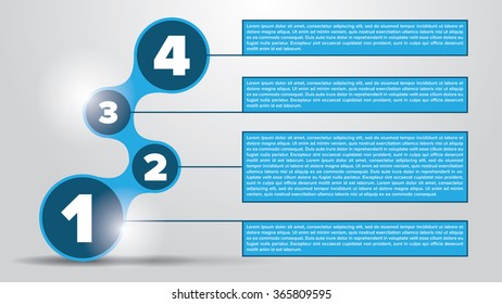 Vector circle elements for infographic. Template for cycling diagram, graph or presentation. Business concept with 4 options, parts, steps or processes.
