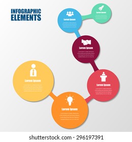 Vector circle elements for info-graphic.Template for cycling diagram.Abstract background