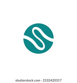 Vector circle forming letter S, letter S logo design