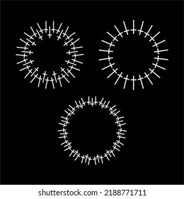 marco de círculo vectorial. Inspiración mística, esotérica, oculta. 