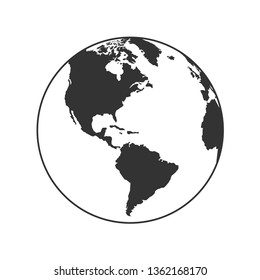 Vector Circle Globe the World Sign Símbolo Icono Diseño inspiración .