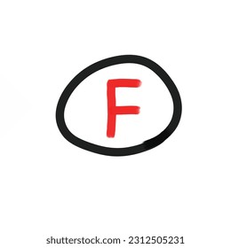 vector circle of grade F.