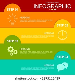 bloque de plantilla de elementos infográficos de papel de cabeza de círculo vectorial. se utiliza para el diagrama de procesos, presentación, flujo de trabajo, diseño de información, banner, gráfico y gráfico.