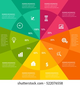 Vector circle house concepts with icons infographics