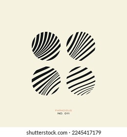 Icono de círculo del vector. Logo del círculo minimalista. Elegante etiqueta de logo. Formas geométricas. Resumen de la ilustración del vector