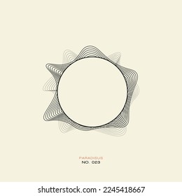Vector circle icon. Minimalistic circle logo. Elegant logo label. Geometric shapes. Abstract art. Vector illustration