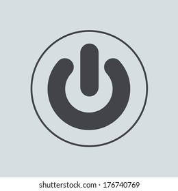 Vector circle icon on gray background. Eps 10