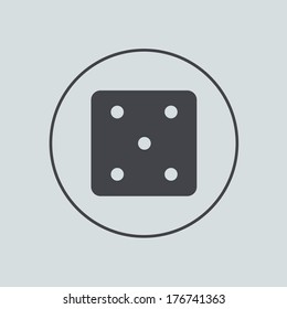 Vector circle icon on gray background. Eps 10