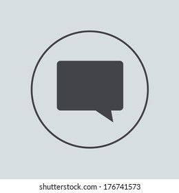 Vector circle icon on gray background. Eps 10