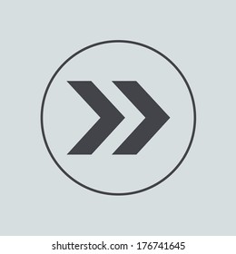 Vector circle icon on gray background. Eps 10
