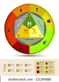 Vector circle with  icons   / can use for info-graphic / loop business report or plan / modern template / education template / business brochure /  system diagram