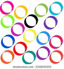 ilustración de círculo vectorial con muchos colores