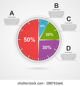Vector circle infographic.