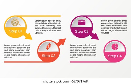 Vector circle infographic. Business diagrams, presentations and charts