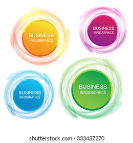 Vector circle infographic business template design. Can be used for workflow layout, diagram, number options, web design, business concept.