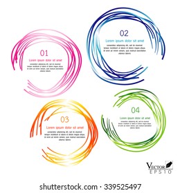 Vector circle infographic business template design. Can be used for workflow layout, diagram, number options, web design, business concept.