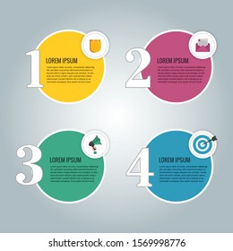 Vector circle infographic, cycle diagram, graph, presentation chart. Business