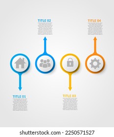 Vector circle infographic, cycle diagram, graph, presentation chart. Business infographics concept with 4 options, parts, and steps. Business Infographic processes. Creative concept for infographic