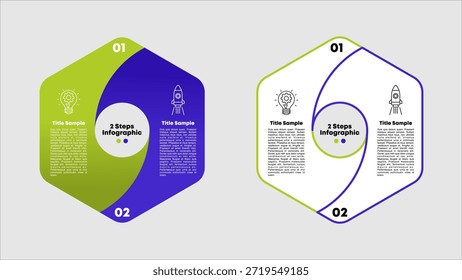 Vector circle infographic, cycle diagram, graph, presentation chart. Business concept with 2 options, parts, steps, processes.