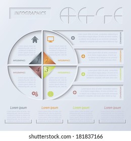 Vector circle infographic design template