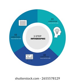 Opções do diagrama infográfico de círculo vetorial 3