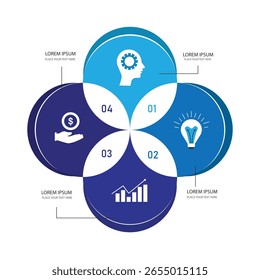 Opções de infográfico de círculo vetorial 4