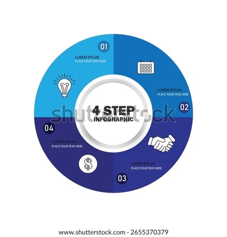 Vector circle infographic diagram 4 option