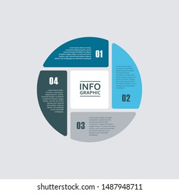 Vector circle infographic diagram. template for business, presentations, web design, 4 options.