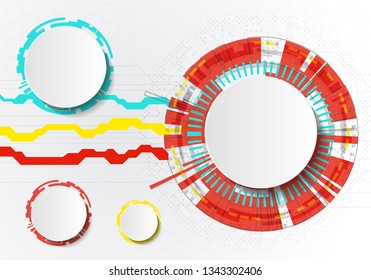 Vector circle infographic. Template for cycle diagram, graph, presentation and round chart. Business concept with  options, parts, steps or processes. Stroke icons.
