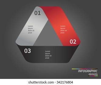 Vector circle infographic. Template for cycle diagram, graph, presentation and round chart. Business concept with 3 options, parts, steps or processes. Data visualization.